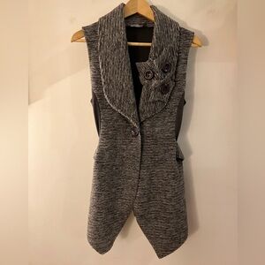 Linea Domani Women's Gray Sleeveless Jacket/Vest M